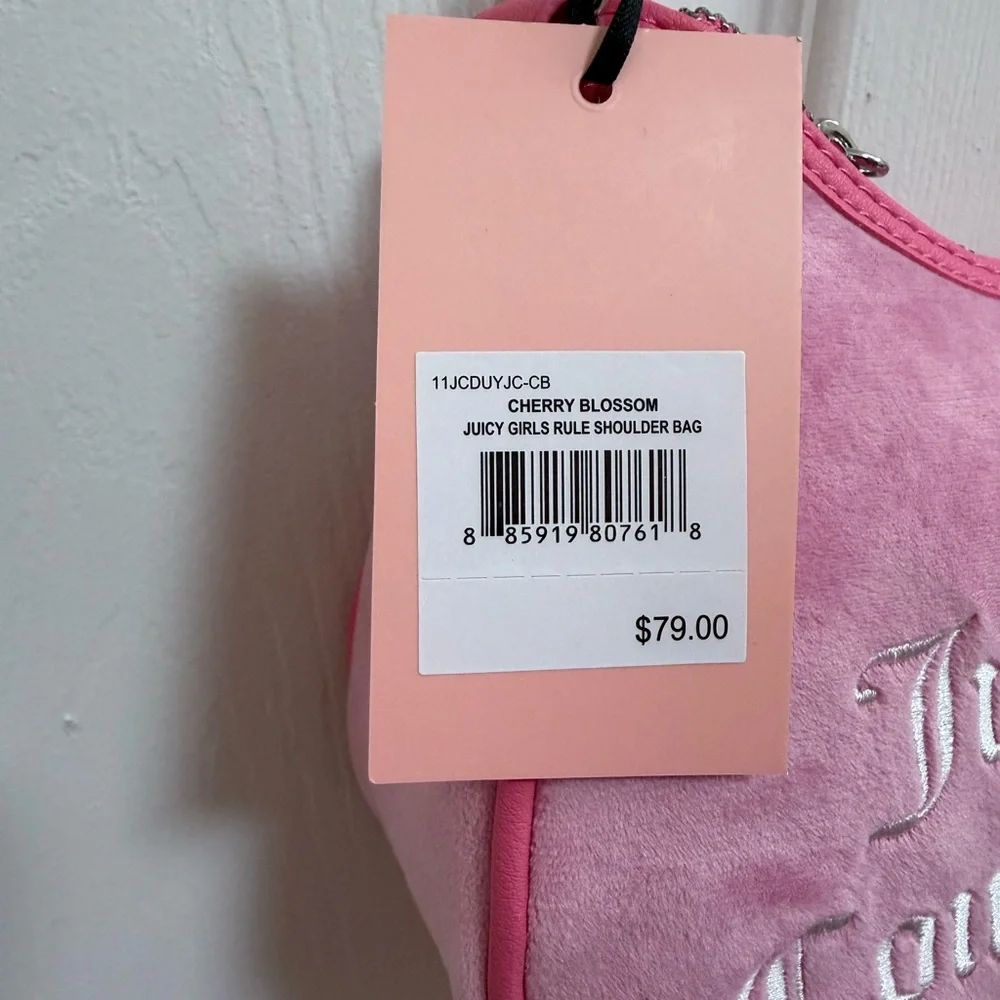 NWT Juicy Couture Cherry Blossom Juicy Girls Rule Shoulder Bag - Picture 2 of 4